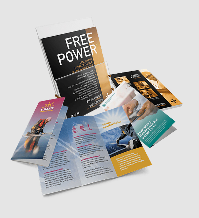 Promotional leaflets, flyers and sale materials