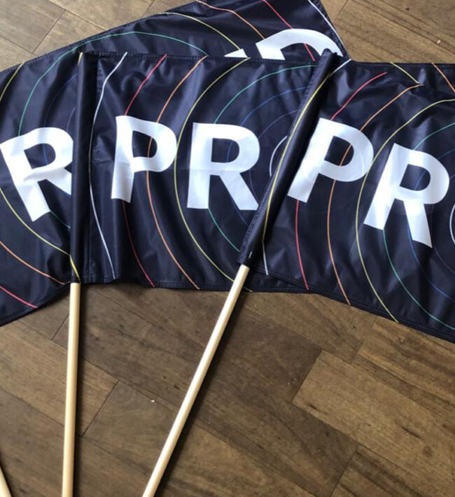 Flags are a great eye-catching way to attract attention