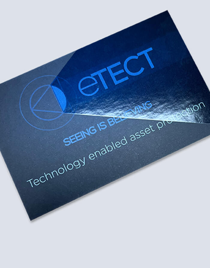  Spot UV business cards