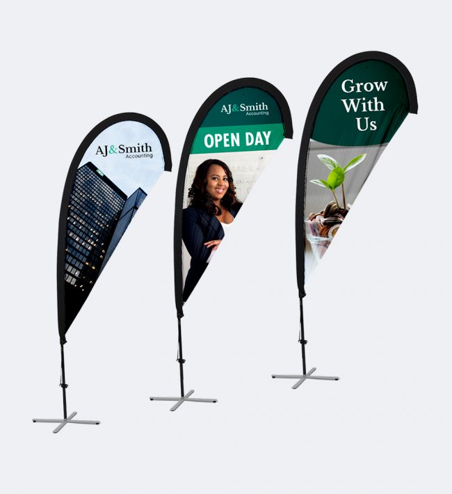 Flags are a great eye-catching way to attract attention