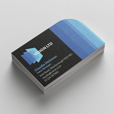 Diecut business cards