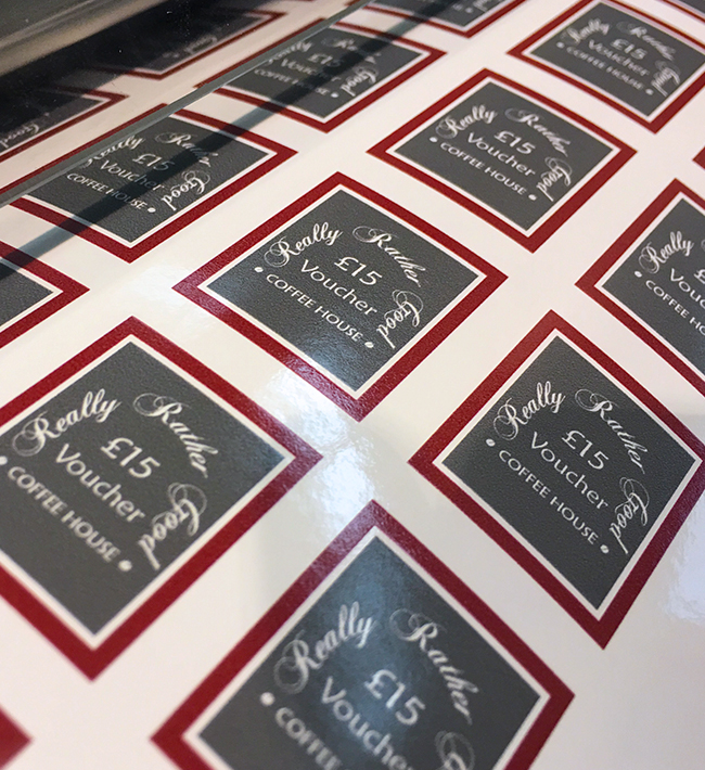 Vinyl labels can be printed on white or clear sheets, and can be temporary or permanent