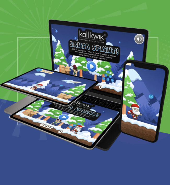 Get into the Christmas spirit with our Santa sprint game!